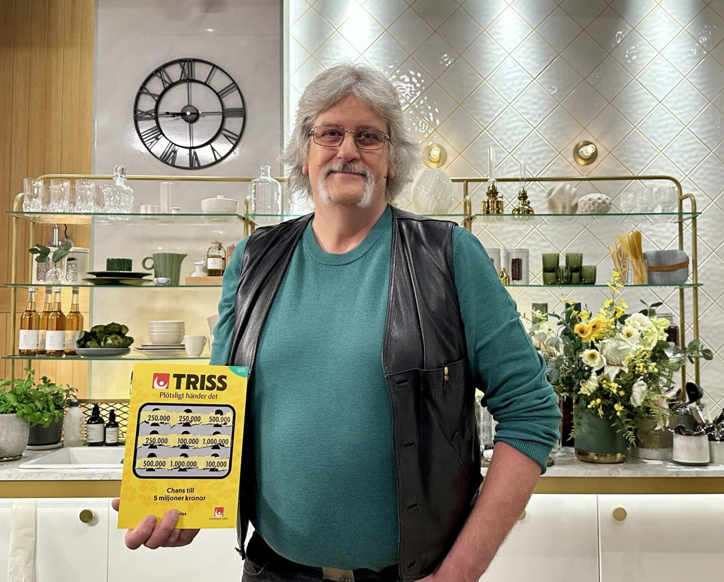 Gunnar från Borlänge vann en kvarts miljon kronor på Triss i tv