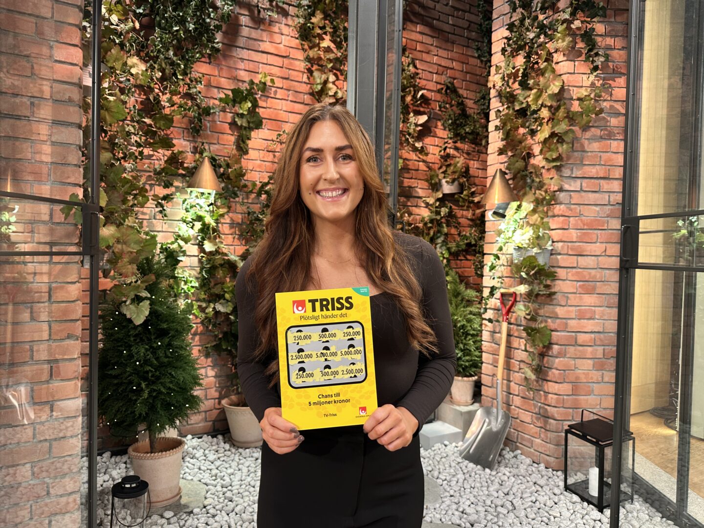 Jannike från Göteborg vann en kvarts miljon kronor på Triss i tv åt sin pappa