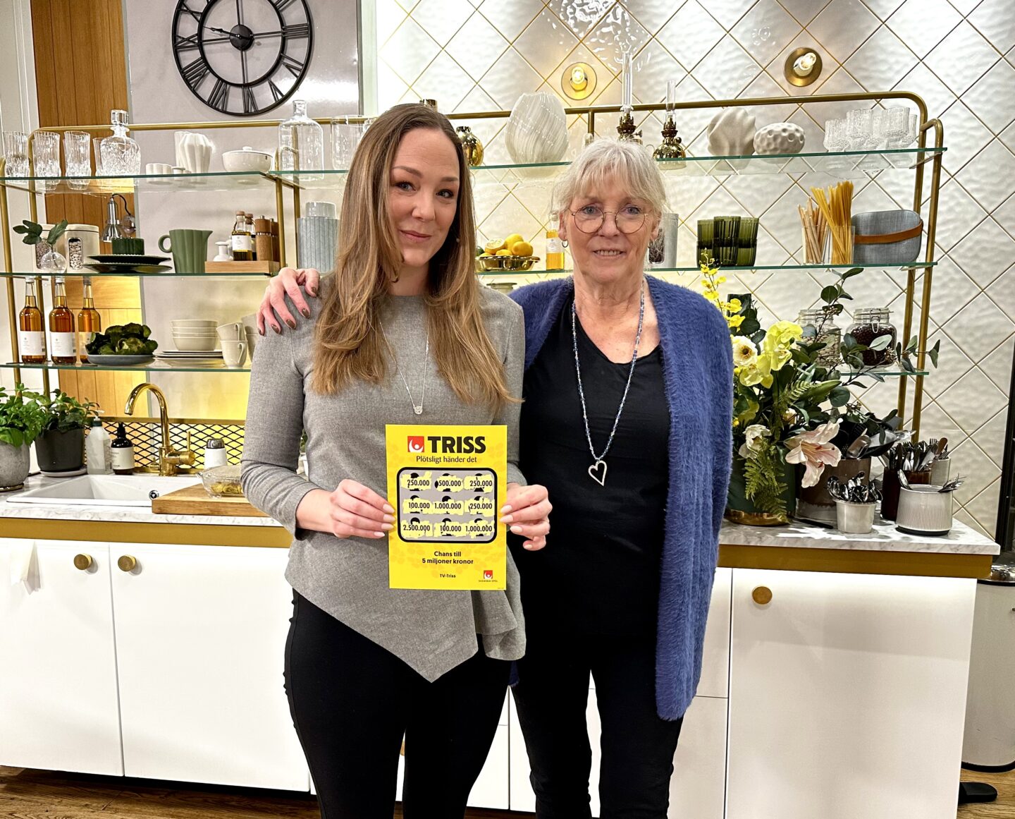 Anna och Annika från Skåne vann 250 000 kronor på Triss i TV4 Nyhetsmorgon efter tre tv-symboler i julklappsspelet. Nu väntar spaweekend och vardagslyx.