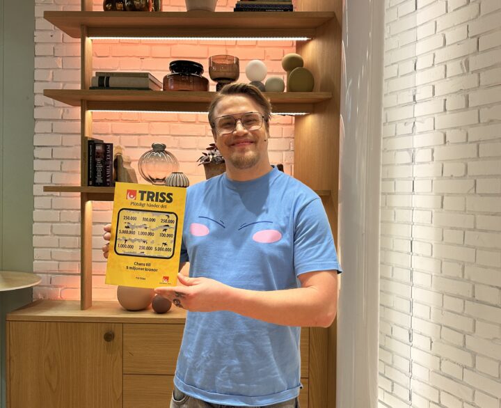 Under fredagsmorgonen skrapade Kevin från Gotland Triss i tv på uppdrag av sin vän och kollega. En slumpmässigt vald Trisslott ledde till en vinst på 250 000 kronor – en vinst som Kevins vän nu vill använda till att investera för framtiden.