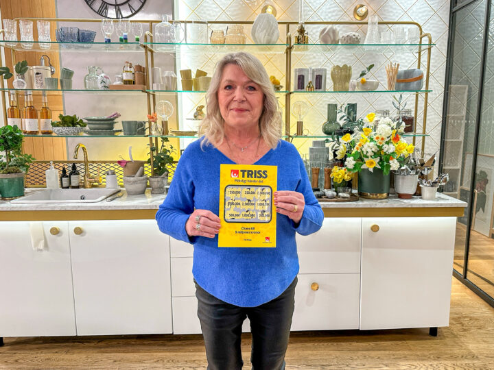 Marie från Falun vann 250 000 kronor på Triss i TV4 Nyhetsmorgon. Nu planerar hon att köpa en bäddsoffa och en dator för vinsten.