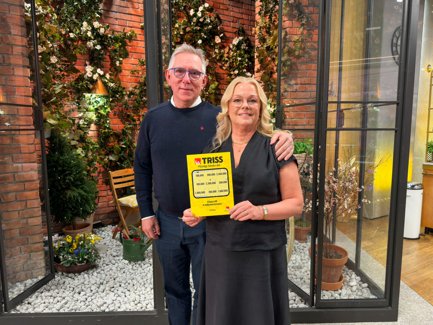 Pernilla och Anders från Västerås vann 100 000 kronor på Triss i TV4 Nyhetsmorgon. Storvinsten går till resor, firanden och nya upplevelser.