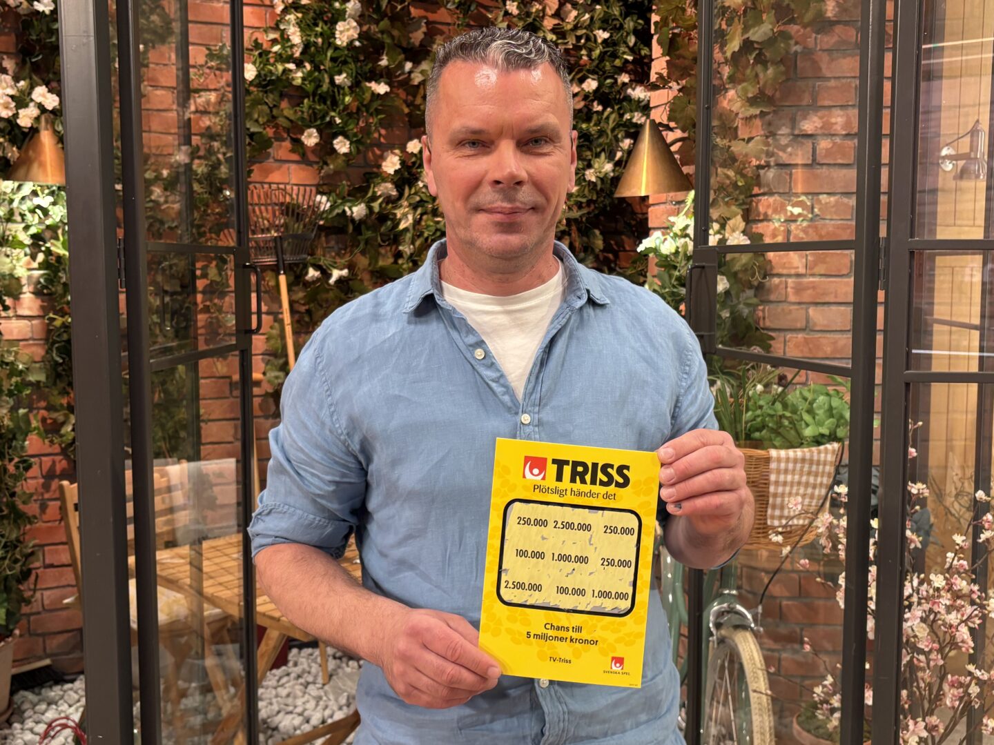 Darius från Markaryd vann en kvarts miljon på Triss i tv