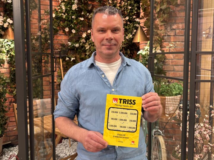 Darius från Markaryd vann en kvarts miljon på Triss i tv