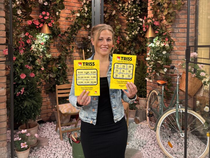 26-åriga Sara från Linghed vann 1,8 miljoner på Klöver-Triss i tv