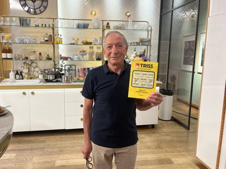 77-årige Cristofero från Saltsjöbaden fick under söndagsmorgonen anledning att fira lite extra.