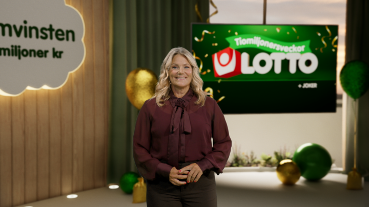 Karin i Lotto-studion.