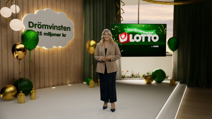 Karin i Lotto-studion.