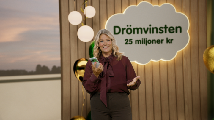 Karin i Lotto-studion.