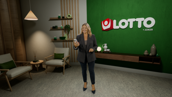 Karin i Lottostudion.