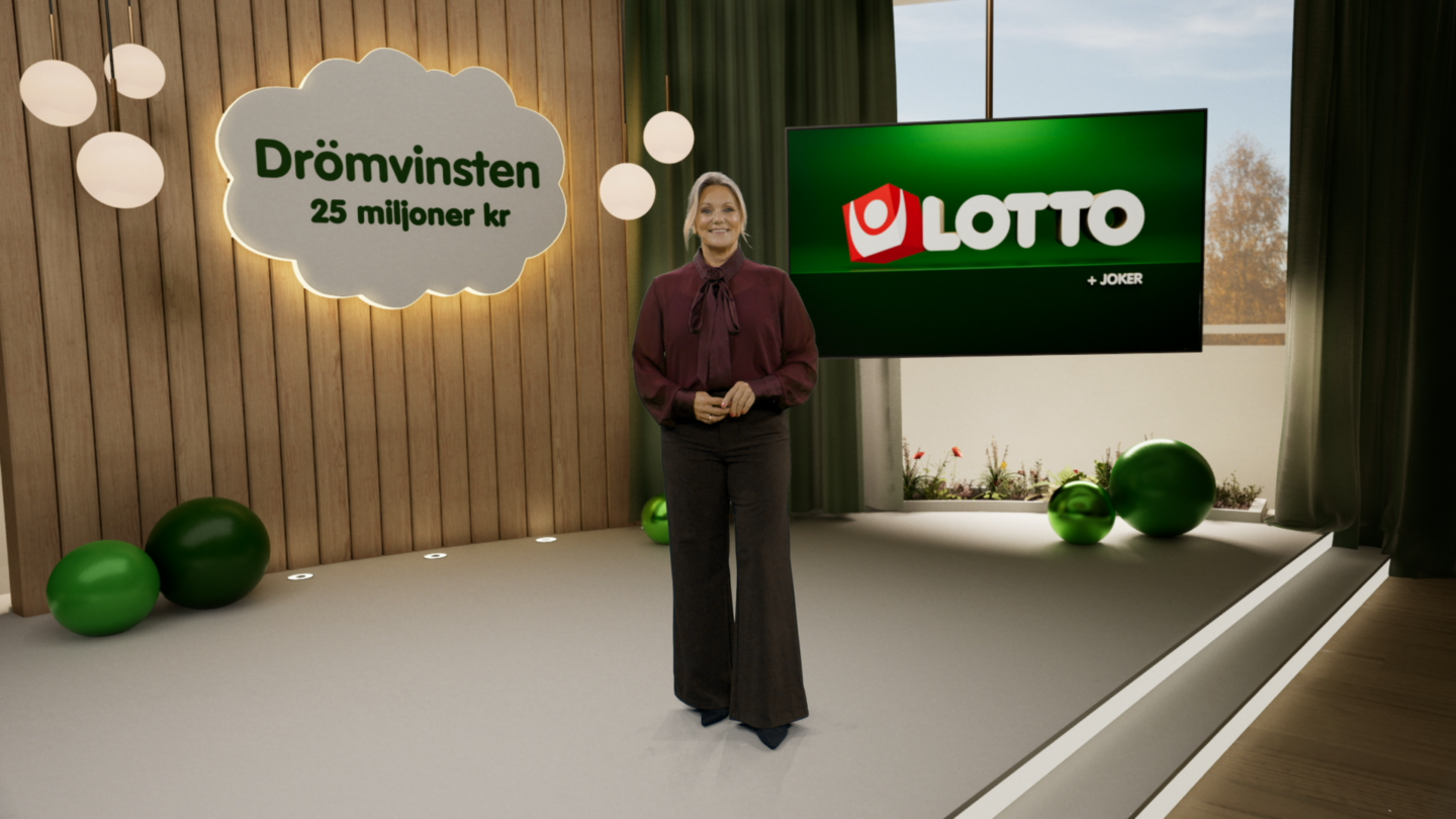 Karin i Lottostudion.