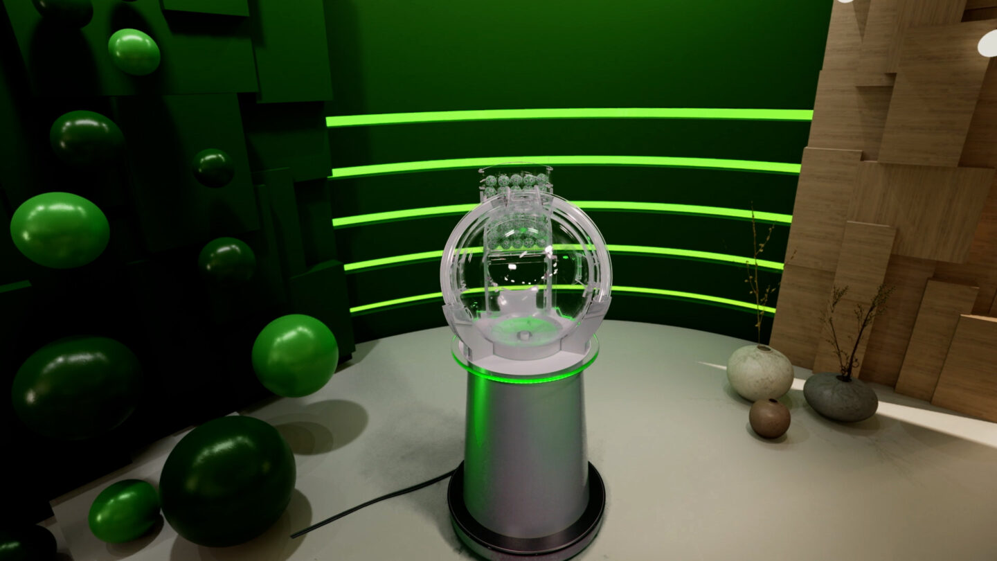 Lottobollar i Lotto-studion.