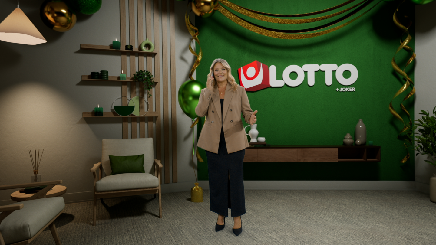 Karin i Lottostudion.