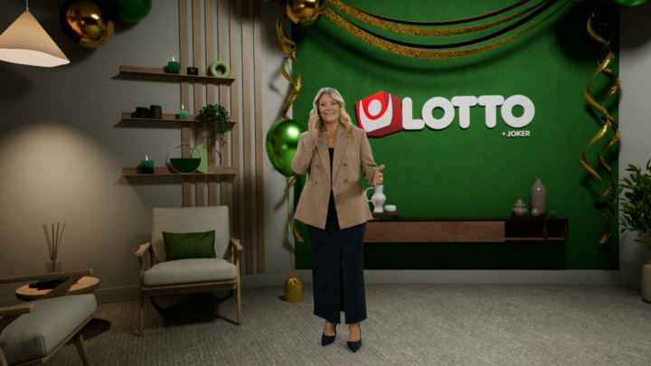 Karin i Lottostudion.